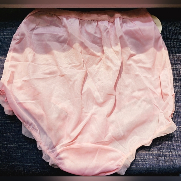 Vintage NWT Plymouth undies nylon tricot sheer ruffle full coverage panties - Picture 3 of 6